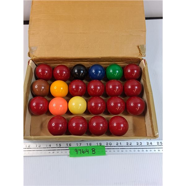 Gendron High Grade English Snooker Balls w/Box