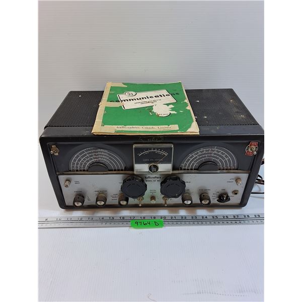 The Hallicrafters Vintage Radio w/Manual - As Is - CANNOT SHIP