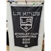 Image 1 : La Kings Stanley Cup Champions 2012-14 Flag - 60 x 36