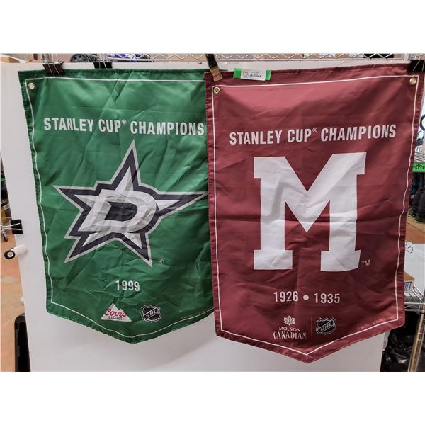 (2) Stanley Cup Champions Banners - 34 x 23"