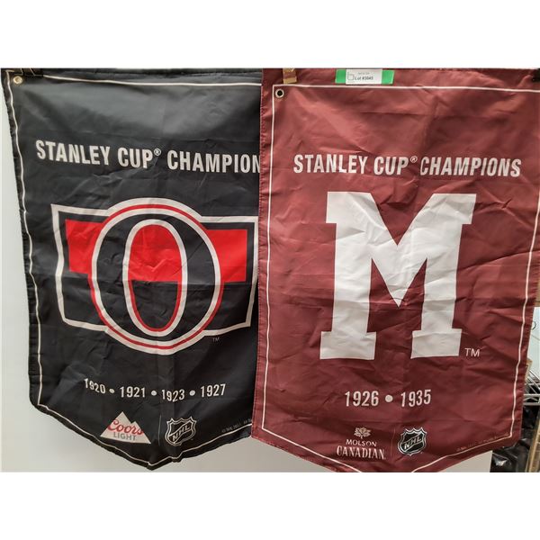 (2) Stanley Cup Champions Banners - 34 x 23"