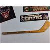 Image 5 : Minnesota Wild & Phoenix Coyotes Stickers, Sport Swap Calgary Miniature Hockey Stick & Hockey Book