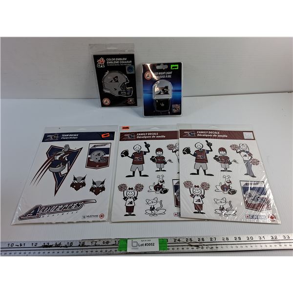 CFL Montreal Alouettes Color Emblem, Team & Family Decals and LED Night Light