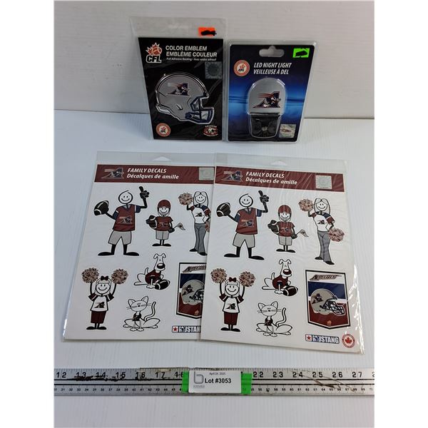 CFL Montreal Alouettes Color Emblem, Family Decals and LED Night Light