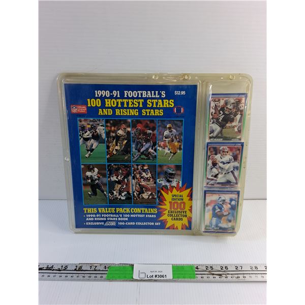 1990-91 Footballs 100 Hottest and Rising Stars Book and Collector's Cards - Sealed