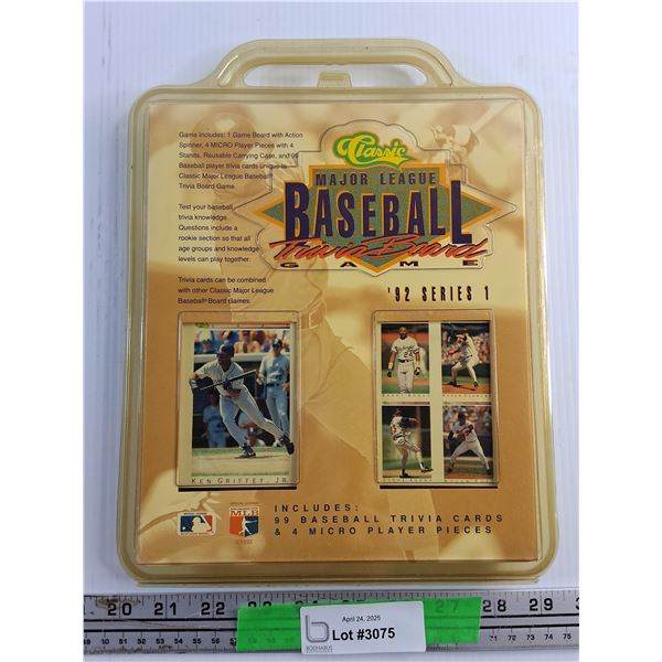 Classic Major League '92 Series 1 Baseball Trivia Board Game