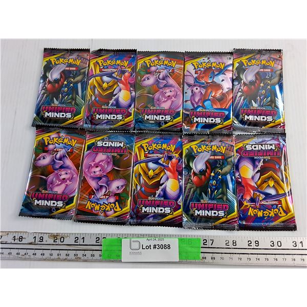 (10) Packs of Pokemon Sun & Moon Unified Minds Trading Cards - Authenticity Not Guaranteed