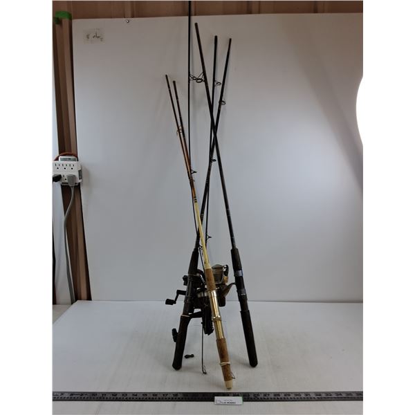 (3) Fishing Rods with Reels - As is
