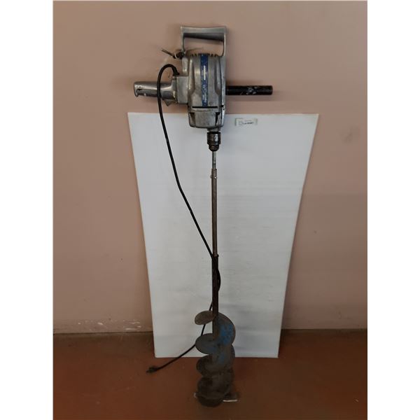 * Reversible 1/2" Drill/Power Auger 58" Long x 8" Hole Dia - Tested - Cannot Ship!