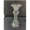 Image 3 : 9" Tall Glass Candle Holder & Pair of Short Crystal Candle Holders