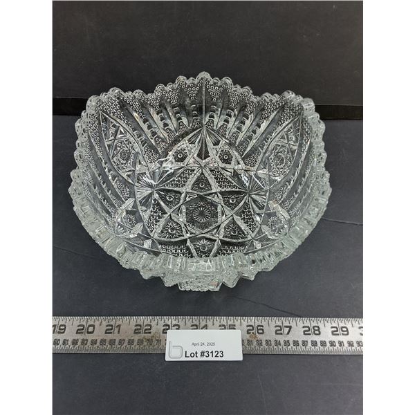 Crystal Salad Bowl 9" Dia