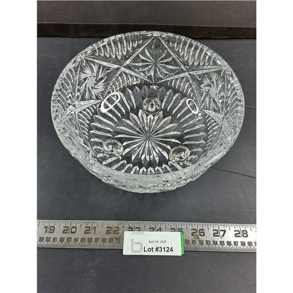 3-footed Crystal Fruit Bowl 8" Dia