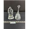 Image 1 : Crystal "Bride/Groom" Table Ornament & Crystal Dinner Bell