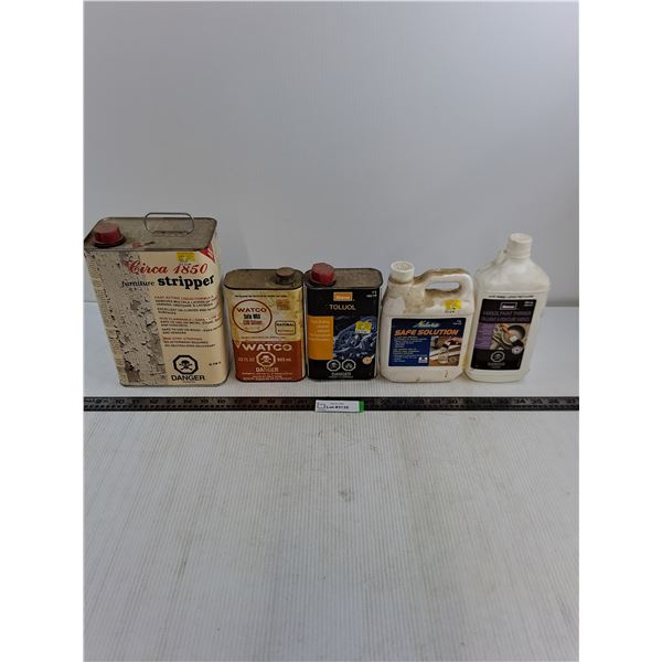 (5) Partial Bottles of Stripper, Polish, Solvent, Conditioner, Varsol - Cannot Ship!