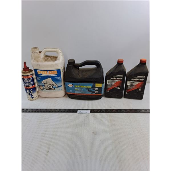 (5) Partial Bottles of Outboard Oils & Antifreeze - Cannot Ship!