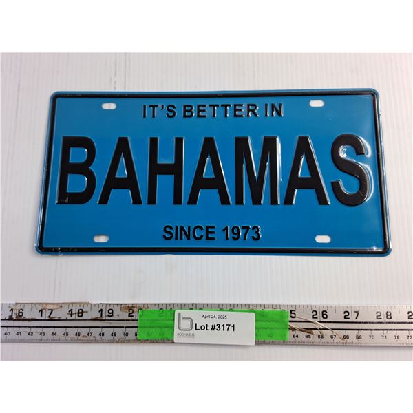 It's Better in Bahamas Front Licence Plate