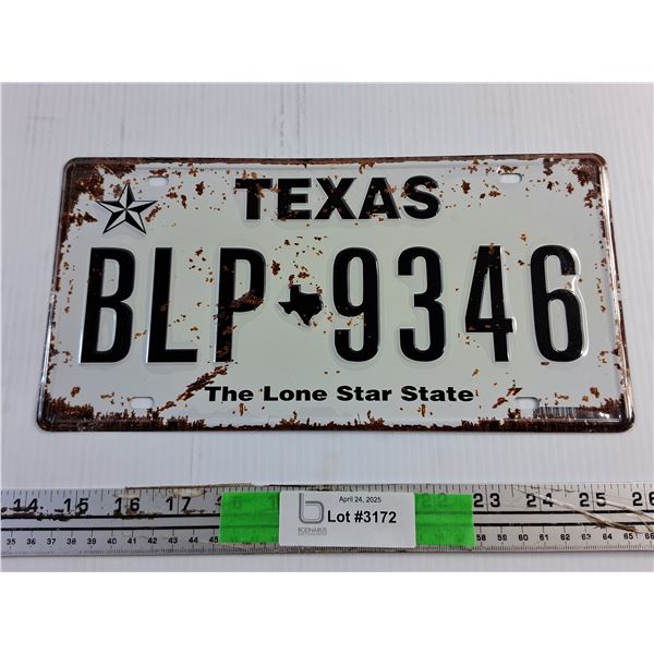 Texas Front License Plate