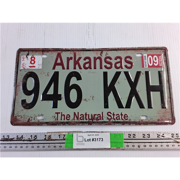 Arkansas Front Licence Plate