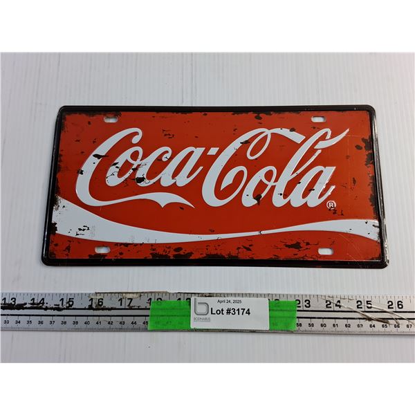 Coca Cola Front Licence Plate