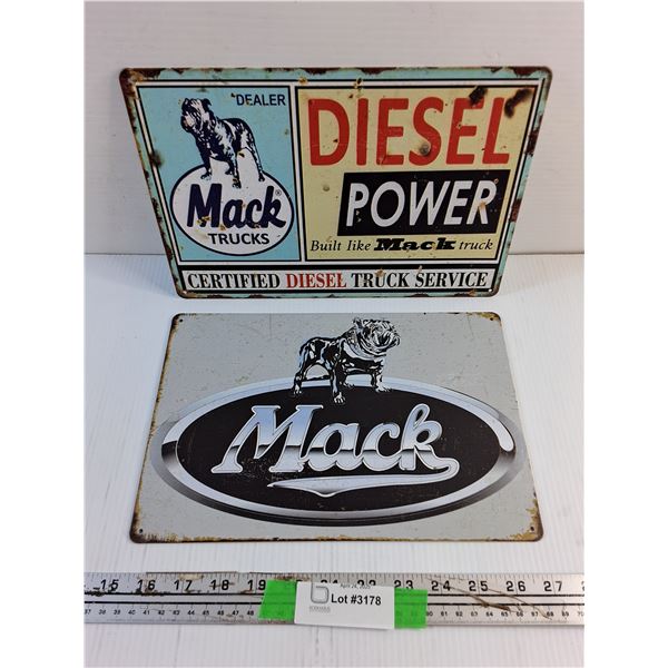 (2) Mack Wall Hanging Signs - 12 x 8"