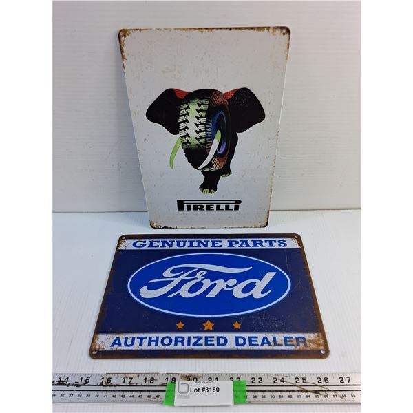 Firelli and Ford Wall Hanging Signs - 12 x 8"