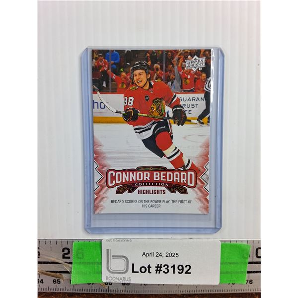 Upper Deck NHL Rookie Connor Bedard Trading Hockey Card - Authenticity Not Guaranteed