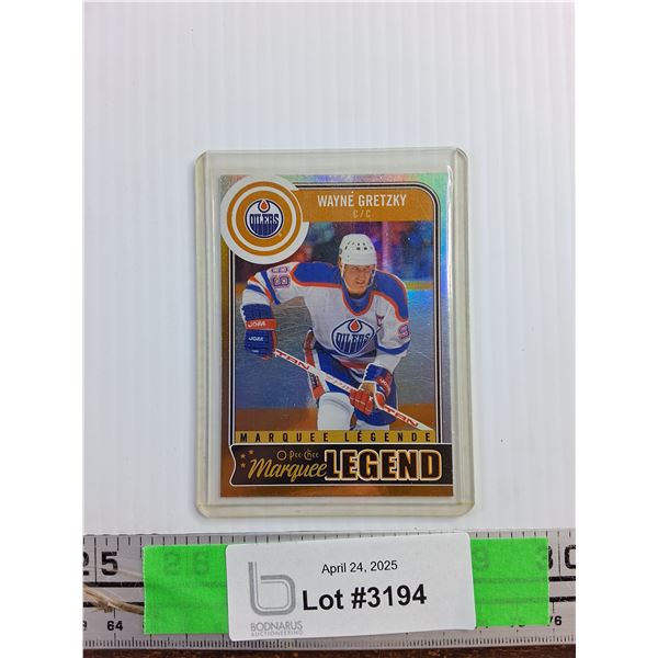 O Pee Chee Edmonton Oilers Marquee Wayne Gretzky Hockey Trading Card - Authenticity Not Guaranteed
