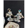 Image 2 : (2) Porcelain Figurines, Ceramic Planter and Crown Ducal Plate