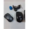 Image 2 : Garmin, (2) Computer Mouse, Vtech Home Phonem Desk Clamp, Podofo Camera, Wireless Charger, Misc