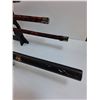 Image 3 : (4) Decorative Katana Style Swords & Displays - Some Wear, As Is