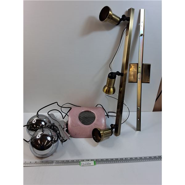 Track Lighting Fixture & Hanging Light Fixture & Nail Duster Fan (Fan doesnt turn on?)