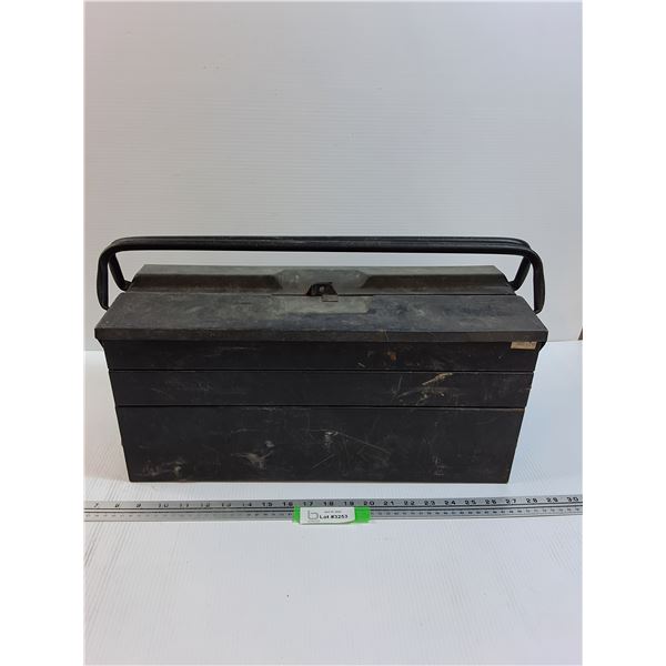 Maximum Brand Metal Folding Tool Box w/Contents - CANNOT SHIP, Heavy