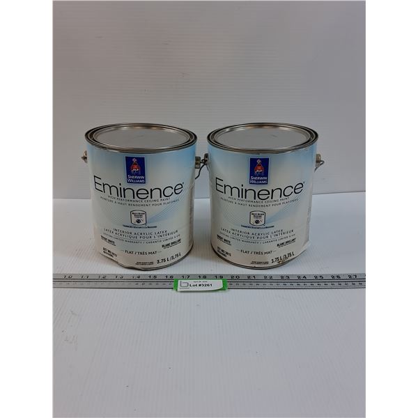 (2) Sherwin Williams Eminence Ceiling Paint - 3.75L Cans - CANNOT SHIP