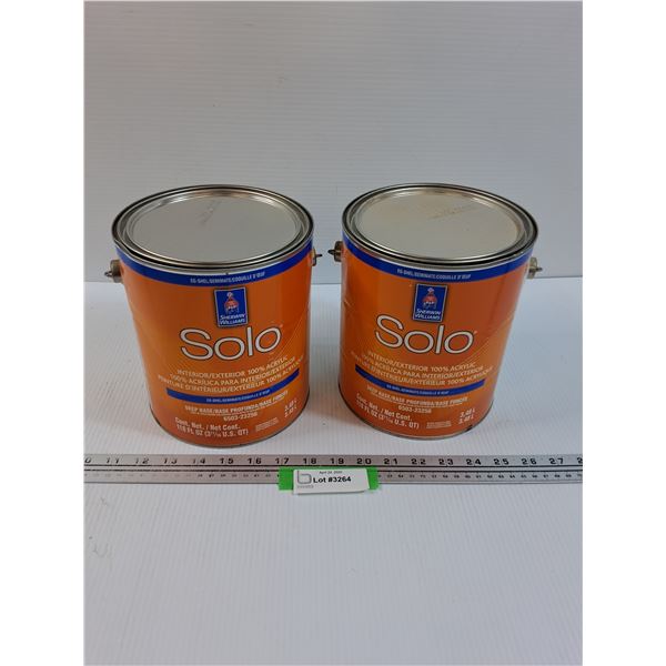 (2) Sherwin Williams Solo Eggshell Deep Base Paint - 3.75L Cans - CANNOT SHIP