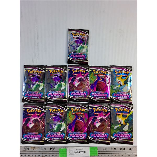 (11) Packs of Pokemon Sword and Shield Fusion Strike Trading Cards - Authenticity Not Guaranteed