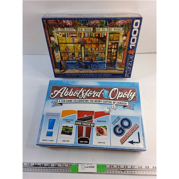 Abbotsfordopoly Game and 1000 pcs Puzzle - Sealed