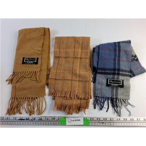 (3) 100% Cashmere Scarves