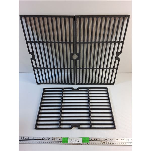 (3) Cast Iron Barbecue Grates 16 x 10"