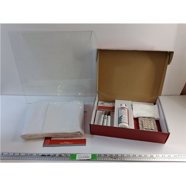 Tempered Glass 17 x 16" and Wood Care Kit