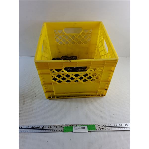 Chain with Hooks and Milk Crate