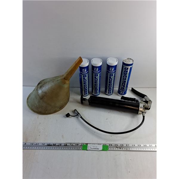 All Purpose Grease, Grease Gun and Fuel Funnel