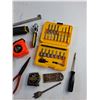 Image 4 : Drill Bit Set, Measuring Tapes, Roofing Stapler, Ratchet Wrench, Chalk Line and Misc