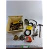 Image 1 : Fuel Funnels, Hammer, Mower Belt, Measuring Tape, Screwdrivers and Misc