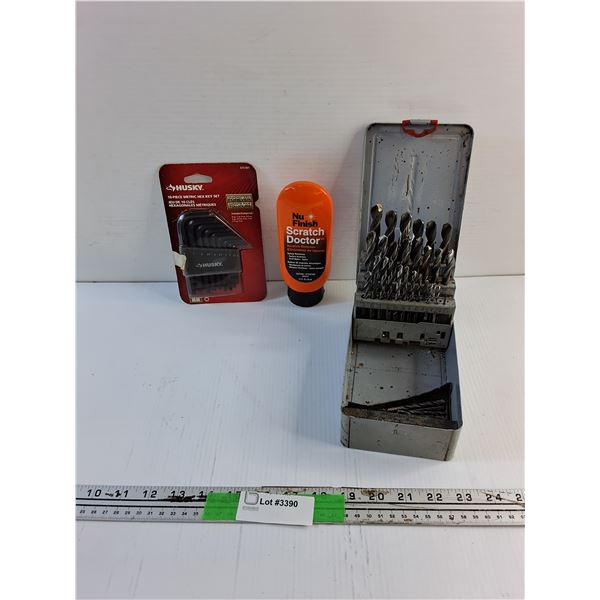 10 Piece Metric Hex Key Set, Drill Bits and Scratch Remover