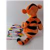 Image 2 : Stuffed Tigger 17' Long & Markers- Fabric, Washable