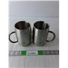 Image 1 : (2) Silver Beer Steins 5" Tall