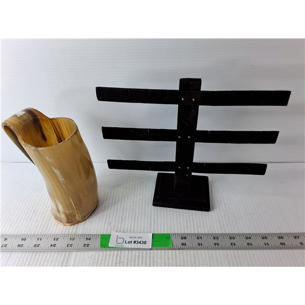 Horn Beer Stein & Necklace Holder