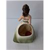 Image 2 : Ceramic 8" Tall Woman Figurine with Storage & Scented Stones