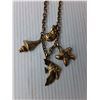 Image 2 : Gold Colored Sea Themed Necklace,Silver Charm Bracelet