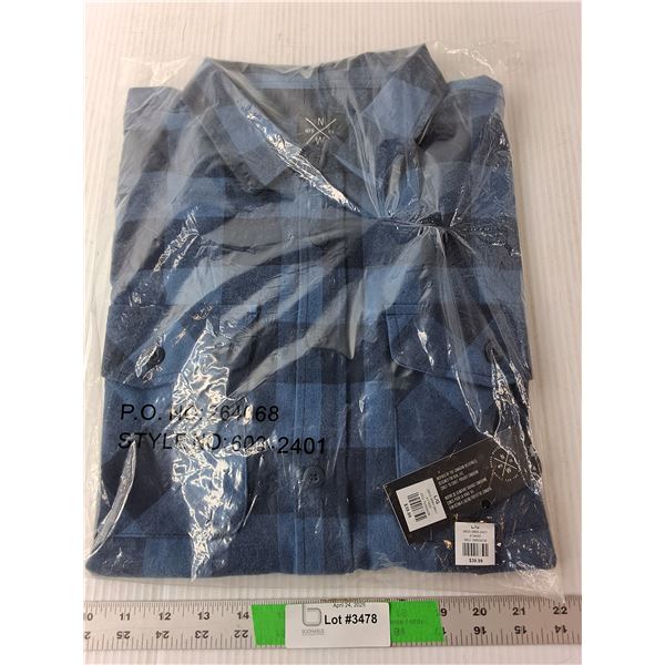 Sealed N.W. Mfg. Men's Plaid Shirt- L